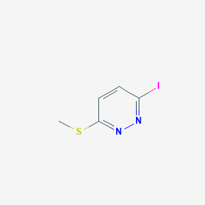 molecular formula C5H5IN2S B13931013 3-Iodo-6-methylsulphanyl-pyridazine CAS No. 162438-04-2