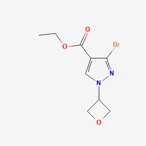 molecular formula C9H11BrN2O3 B13931033 Ethyl 3-bromo-1-(oxetan-3-yl)-1H-pyrazole-4-carboxylate 