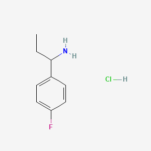 molecular formula C9H13ClFN B1393104 1-(4-Fluorophenyl)propan-1-amine hydrochloride CAS No. 1092797-76-6