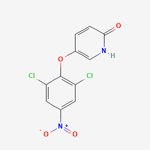 molecular formula C11H6Cl2N2O4 B13931045 5-(2,6-Dichloro-4-nitrophenoxy)pyridin-2(1H)-one 
