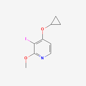 molecular formula C9H10INO2 B13931071 4-Cyclopropoxy-3-iodo-2-methoxypyridine 