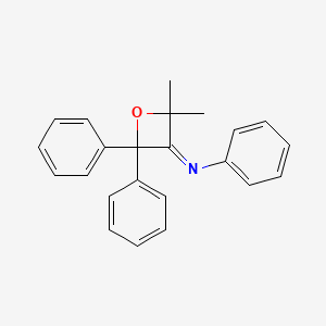 molecular formula C23H21NO B13931076 2,2-dimethyl-N,4,4-triphenyloxetan-3-imine CAS No. 55470-95-6