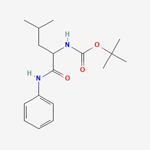 molecular formula C17H26N2O3 B13931079 Tert-butyl (4-methyl-1-oxo-1-(phenylamino)pentan-2-yl)carbamate CAS No. 126787-12-0
