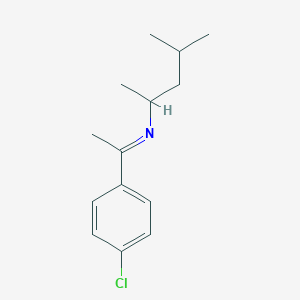 molecular formula C14H20ClN B13931090 1-(4-chlorophenyl)-N-(4-methylpentan-2-yl)ethanimine CAS No. 6302-46-1