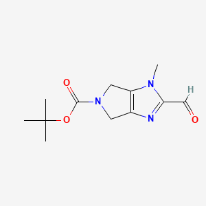 molecular formula C12H17N3O3 B13931095 tert-Butyl 2-formyl-1-methyl-4,6-dihydropyrrolo[3,4-d]imidazole-5(1H)-carboxylate 