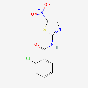 molecular formula C10H6ClN3O3S B13931130 2-chloro-N-(5-nitro-1,3-thiazol-2-yl)benzamide 