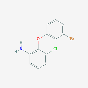 molecular formula C12H9BrClNO B13931133 2-(3-Bromophenoxy)-3-chlorobenzenamine 