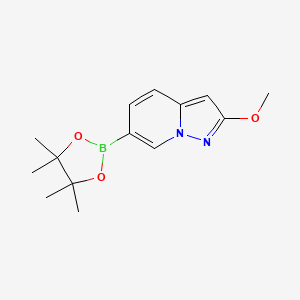 molecular formula C14H19BN2O3 B13931137 2-Methoxy-6-(4,4,5,5-tetramethyl-1,3,2-dioxaborolan-2-yl)pyrazolo[1,5-a]pyridine 