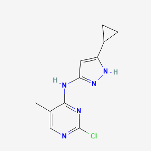 molecular formula C11H12ClN5 B13931143 2-Chloro-n-(3-cyclopropyl-1h-pyrazol-5-yl)-5-methylpyrimidin-4-amine 