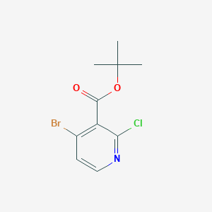 molecular formula C10H11BrClNO2 B13931146 tert-Butyl 4-bromo-2-chloronicotinate 