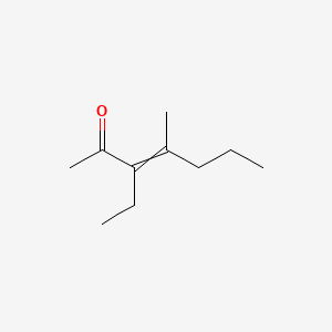 molecular formula C10H18O B13931169 3-Hepten-2-one, 3-ethyl-4-methyl- CAS No. 54244-90-5
