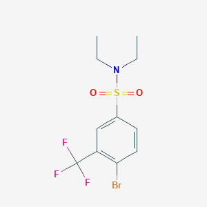 molecular formula C11H13BrF3NO2S B1393121 4-Bromo-N,N-diethyl-3-(trifluoromethyl)benzenesulfonamide CAS No. 1020253-03-5