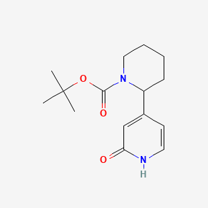 molecular formula C15H22N2O3 B13931216 tert-Butyl 2-(2-oxo-1,2-dihydropyridin-4-yl)piperidine-1-carboxylate 