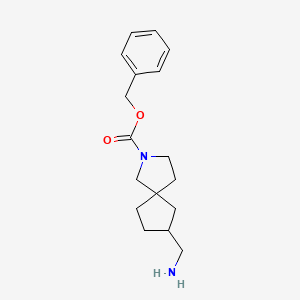 molecular formula C17H24N2O2 B13931226 Benzyl 7-(aminomethyl)-2-azaspiro[4.4]nonane-2-carboxylate 