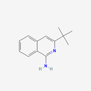 molecular formula C13H16N2 B13931239 Isoquinoline, 1-amino-3-tert-butyl- CAS No. 58814-41-8