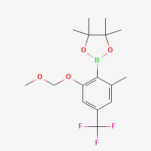 molecular formula C16H22BF3O4 B13931271 2-(2-(Methoxymethoxy)-6-methyl-4-(trifluoromethyl)phenyl)-4,4,5,5-tetramethyl-1,3,2-dioxaborolane 