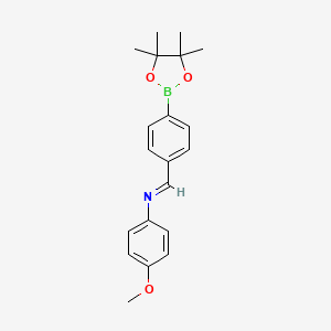 4-[(4-Methoxyphenylimino)methyl]phenylboronic acid pinacol ester