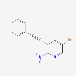 molecular formula C13H9BrN2 B13931314 5-Bromo-3-(phenylethynyl)pyridin-2-amine 