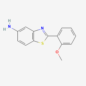 molecular formula C14H12N2OS B13931323 2-(2-Methoxyphenyl)-5-aminobenzothiazole CAS No. 863770-88-1