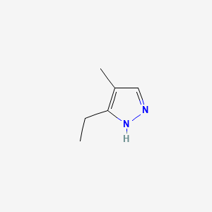 molecular formula C6H10N2 B13931356 3-ethyl-4-methyl-1H-pyrazole 