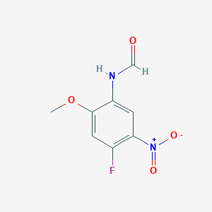 molecular formula C8H7FN2O4 B13931361 N-(4-Fluoro-2-methoxy-5-nitrophenyl)formamide 
