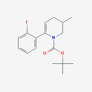 molecular formula C17H22FNO2 B13931363 tert-Butyl 6-(2-fluorophenyl)-3-methyl-3,4-dihydropyridine-1(2H)-carboxylate 