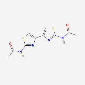 molecular formula C10H10N4O2S2 B13931378 2,2'-Bis(acetylamino)-4,4'-bithiazole CAS No. 58139-61-0
