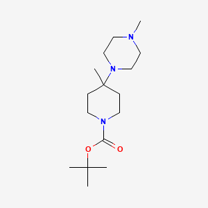 Tert-butyl 4-methyl-4-(4-methylpiperazin-1-yl)piperidine-1-carboxylate