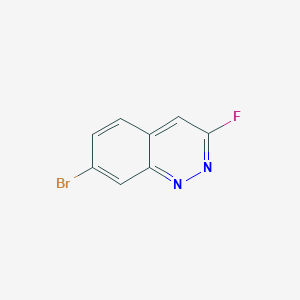 molecular formula C8H4BrFN2 B13931405 7-Bromo-3-fluorocinnoline 