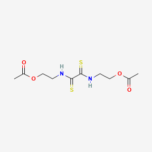 molecular formula C10H16N2O4S2 B13931428 Oxamide, N,N'-bis(2-acetoxyethyl)dithio- CAS No. 63867-34-5