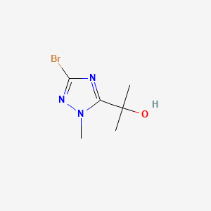 molecular formula C6H10BrN3O B13931433 2-(3-Bromo-1-methyl-1H-1,2,4-triazol-5-YL)propan-2-OL 