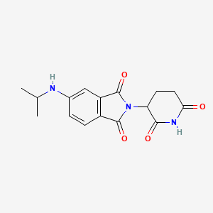 molecular formula C16H17N3O4 B13931492 2-(2,6-Dioxo-3-piperidyl)-5-(isopropylamino)isoindoline-1,3-dione 