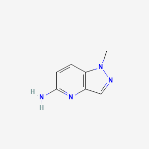 molecular formula C7H8N4 B13931520 1-Methyl-1H-pyrazolo[4,3-b]pyridin-5-amine 