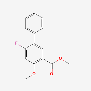 molecular formula C15H13FO3 B13931526 6-Fluoro-4-methoxy-biphenyl-3-carboxylic acid methyl ester CAS No. 314298-23-2