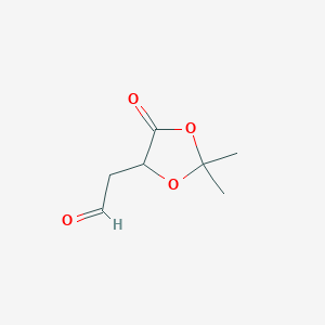 molecular formula C7H10O4 B13931552 2-(2,2-Dimethyl-5-oxo-1,3-dioxolan-4-yl)acetaldehyde 
