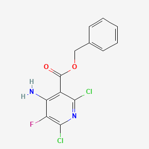 molecular formula C13H9Cl2FN2O2 B13931556 Benzyl 4-amino-2,6-dichloro-5-fluoropyridine-3-carboxylate 