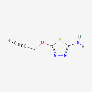 molecular formula C5H5N3OS B13931562 5-(2-Propyn-1-yloxy)-1,3,4-thiadiazol-2-amine 