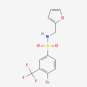 4-Bromo-N-(furan-2-ylmethyl)-3-(trifluoromethyl)benzenesulfonamide