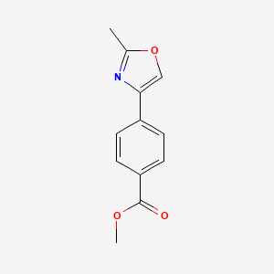 molecular formula C12H11NO3 B13931588 Methyl 4-(2-methyloxazol-4-yl)benzoate 