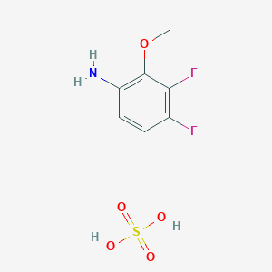 molecular formula C7H9F2NO5S B1393159 3,4-Difluoro-2-methoxyaniline sulfate CAS No. 1072945-56-2