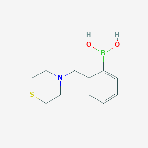 molecular formula C11H16BNO2S B1393160 2-(Thiomorpholinomethyl)phenylboronic acid CAS No. 1158941-47-9