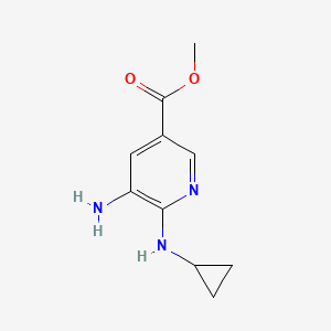 molecular formula C10H13N3O2 B13931610 Methyl 5-amino-6-(cyclopropylamino)nicotinate 