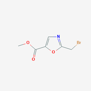 molecular formula C6H6BrNO3 B13931634 Methyl 2-(bromomethyl)oxazole-5-carboxylate 
