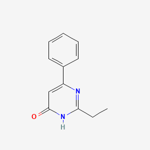 molecular formula C12H12N2O B13931642 2-Ethyl-6-phenyl-3H-pyrimidin-4-one CAS No. 52421-76-8