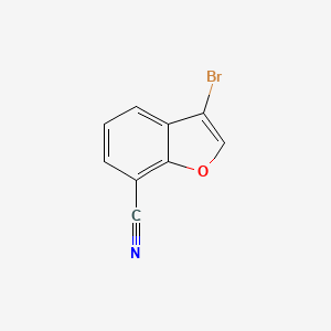 molecular formula C9H4BrNO B13931657 3-Bromo-7-benzofurancarbonitrile 