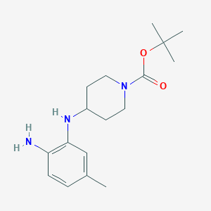 molecular formula C17H27N3O2 B1393168 tert-Butyl 4-[(2-amino-5-methylphenyl)amino]-piperidine-1-carboxylate CAS No. 950772-98-2