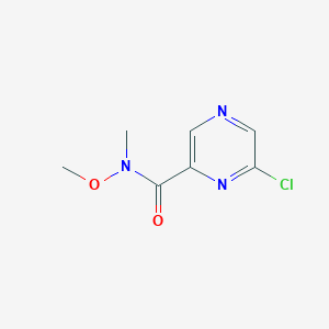 molecular formula C7H8ClN3O2 B1393170 6-Chloro-N-methoxy-N-methylpyrazine-2-carboxamide CAS No. 1223444-91-4
