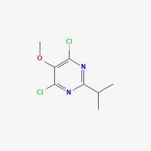 molecular formula C8H10Cl2N2O B13931706 4,6-Dichloro-2-isopropyl-5-methoxypyrimidine 
