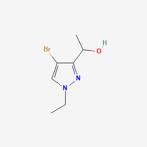 molecular formula C7H11BrN2O B13931720 1-(4-Bromo-1-ethyl-1H-pyrazol-3-yl)ethan-1-ol 