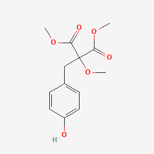 molecular formula C13H16O6 B13931747 Dimethyl 2-(4-hydroxybenzyl)-2-methoxymalonate CAS No. 848245-33-0